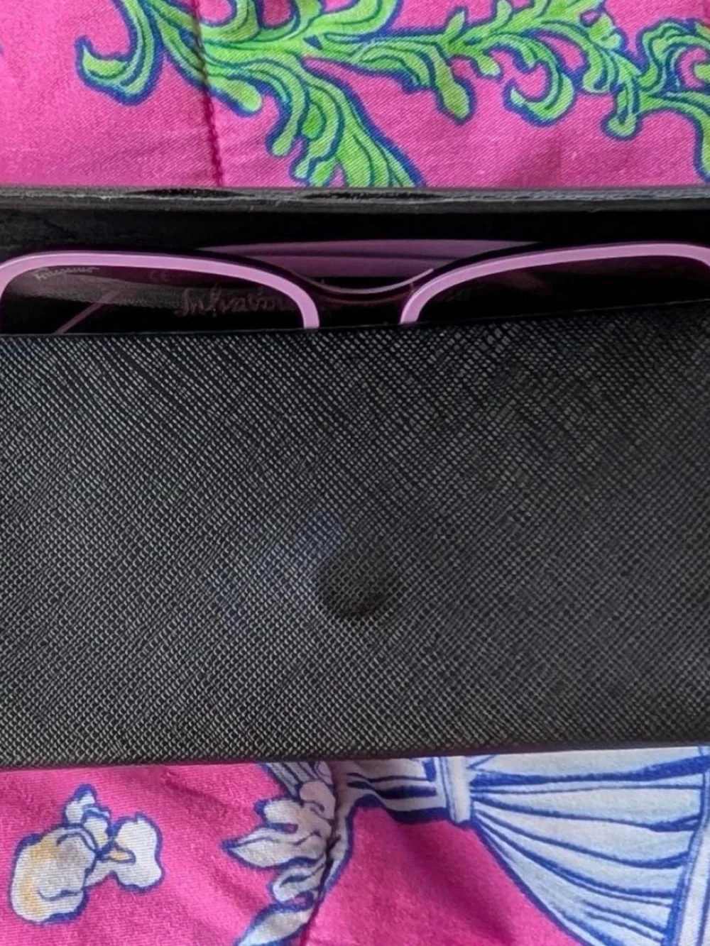 Salvatore Ferragamo Pink Frame Sunglasses with Dark Lenses